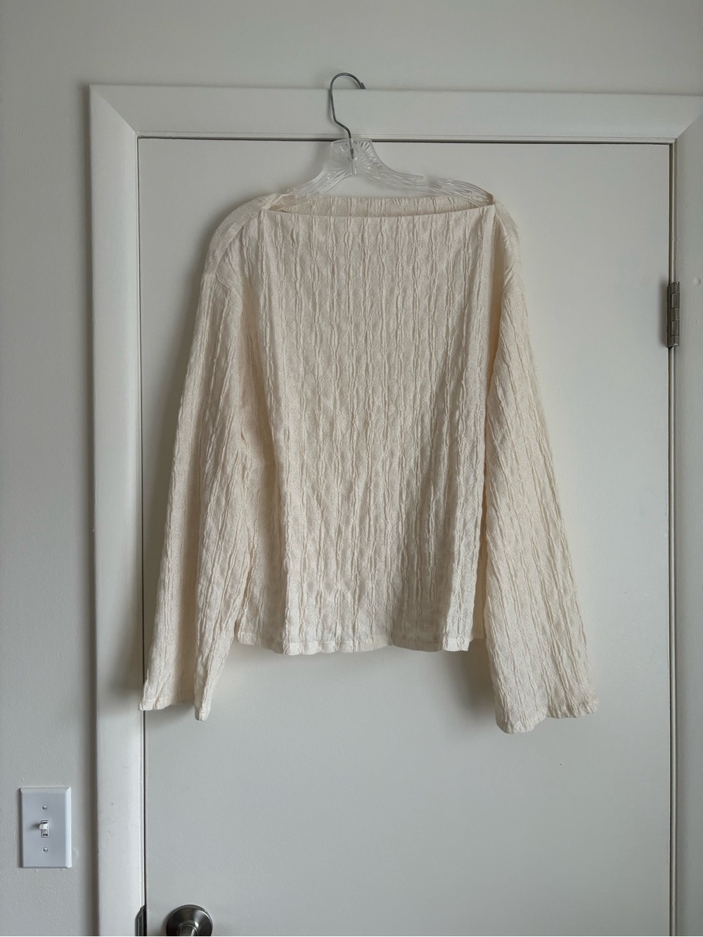 H&M Cream Textured Long Sleeve Top Two for one